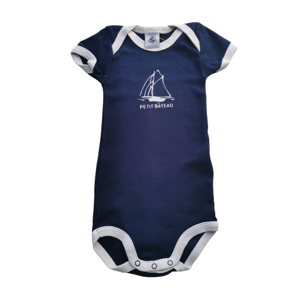 Body bleu manches courtes
