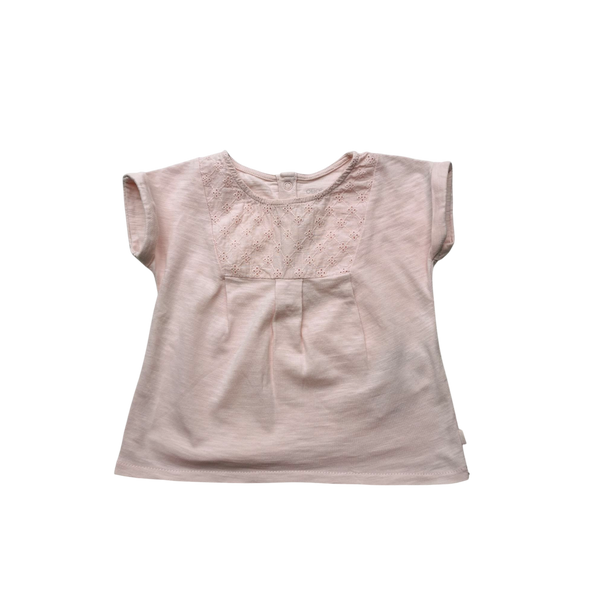 T-Shirt rose à broderies