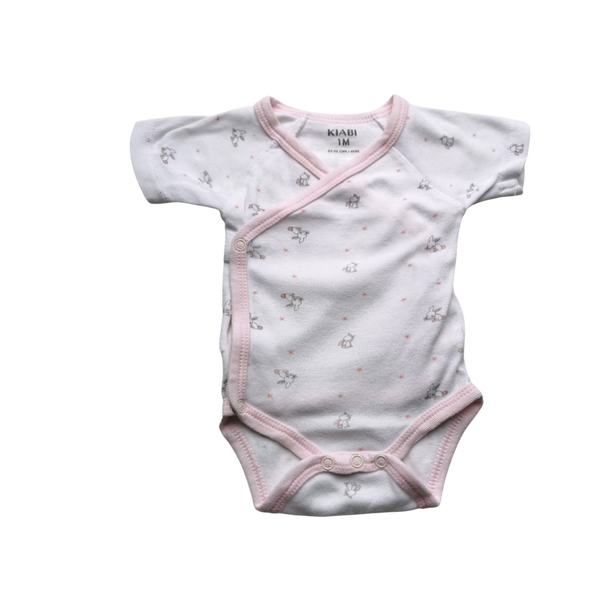 Body blanc manches courtes à motifs