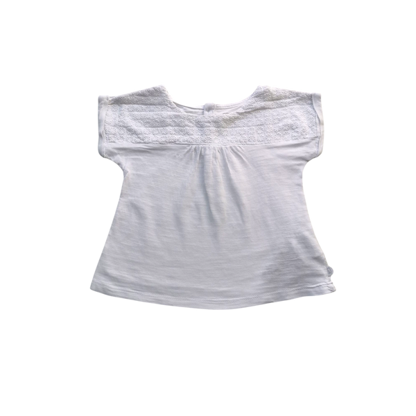 T-Shirt blanc à broderies