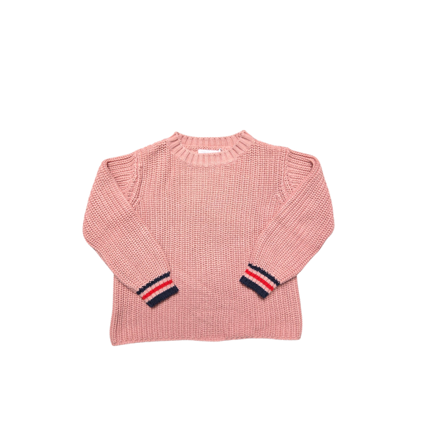 Pull rose en maille