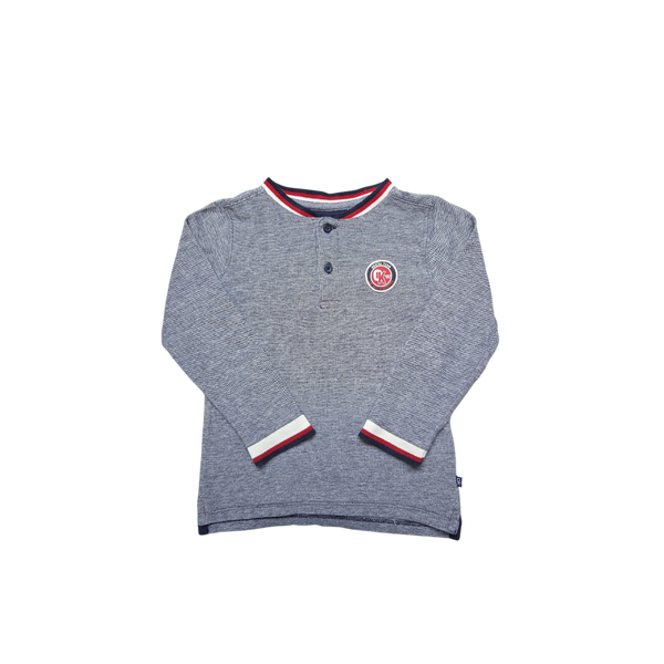 Polo bleu chiné