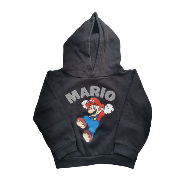 Sweat gris à capuche