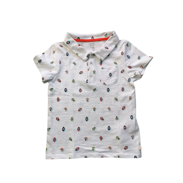 Polo blanc avec motif
