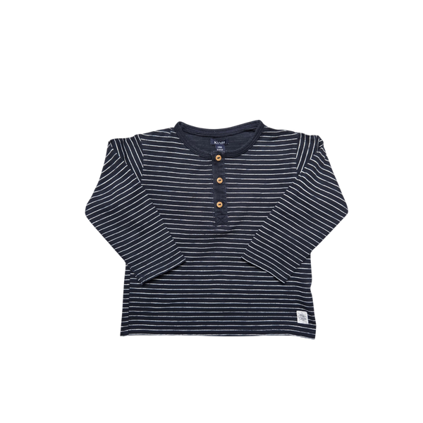 T-Shirt bleu marine à rayures