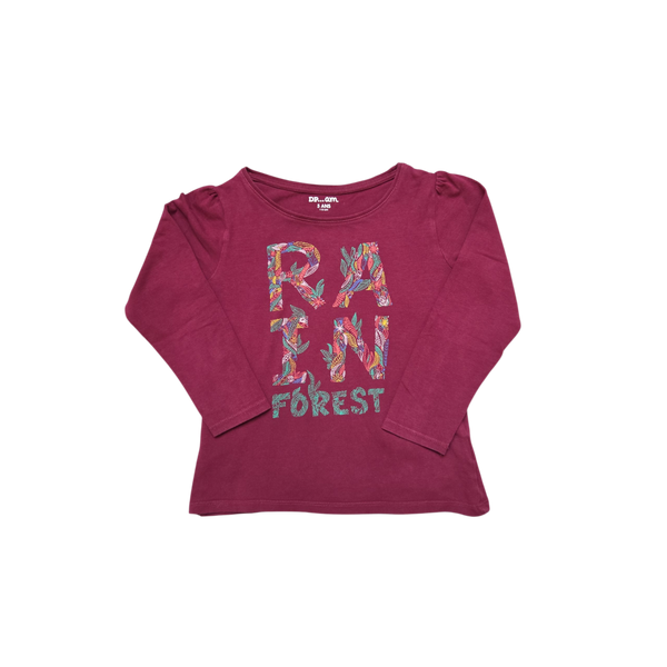 T-Shirt bordeaux manches longues