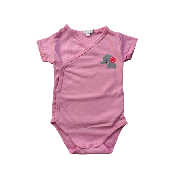 Body rose manches courtes