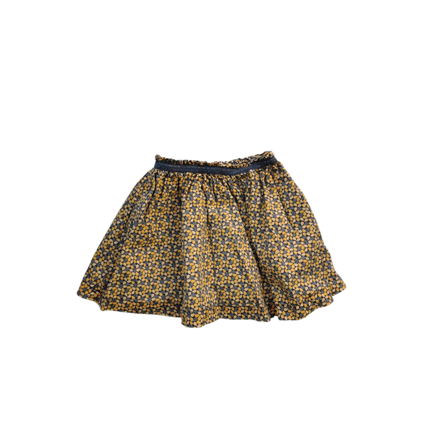 Jupe à motif jaune et bleu