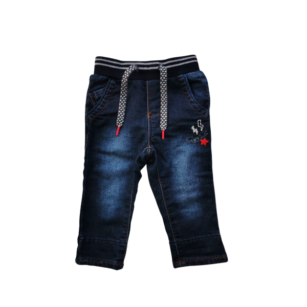 Pantalon bleu effet jean