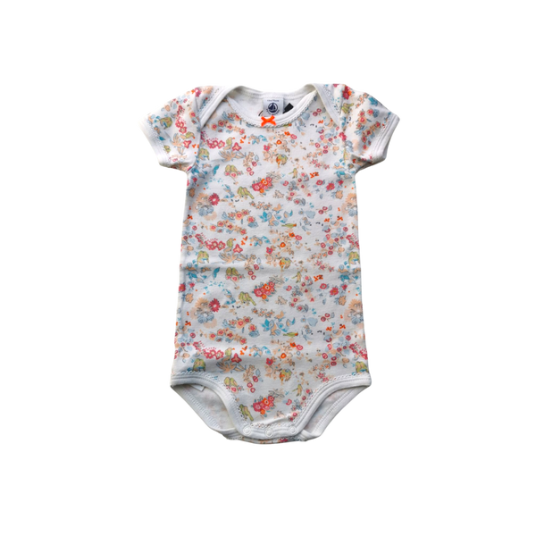 Body fleuri manches courtes