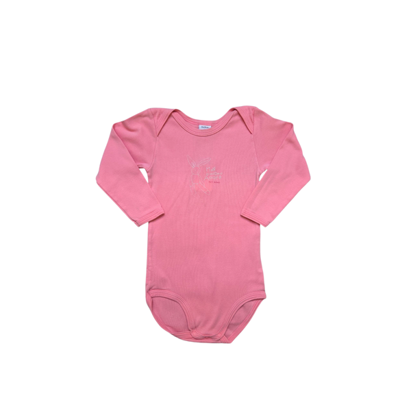 Body rose manches longues