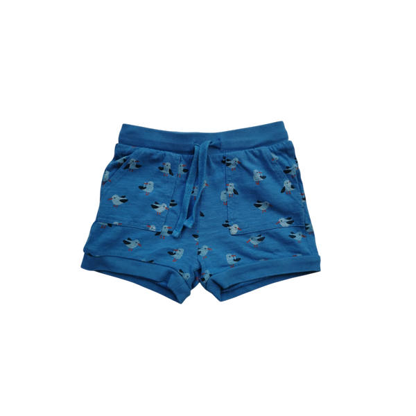 Short bleu à motifs
