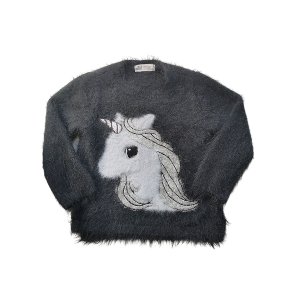 Pull gris licorne