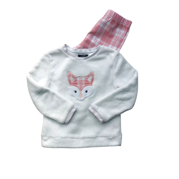 Pyjama blanc et rose deux pièces