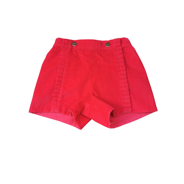 Short velours couleur framboise