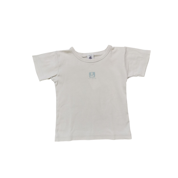 T-shirt gris bleu manches courtes