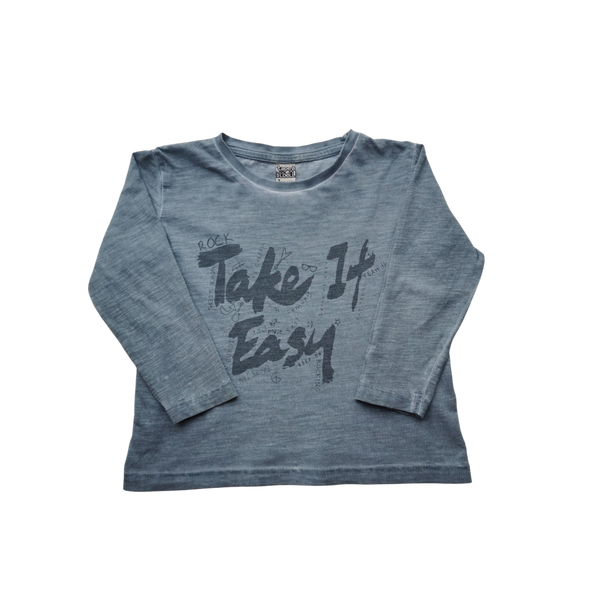 T-Shirt gris-bleu manches longues