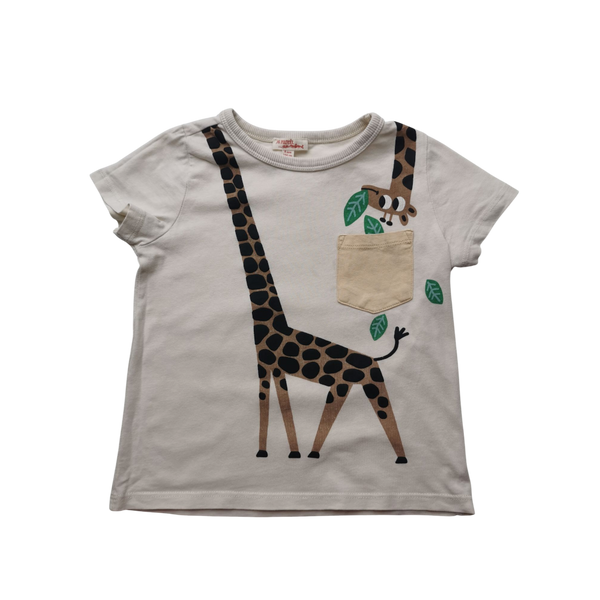 T-Shirt beige à motif