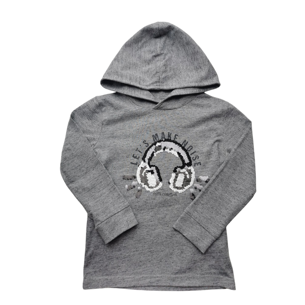 T-Shirt gris à capuche
