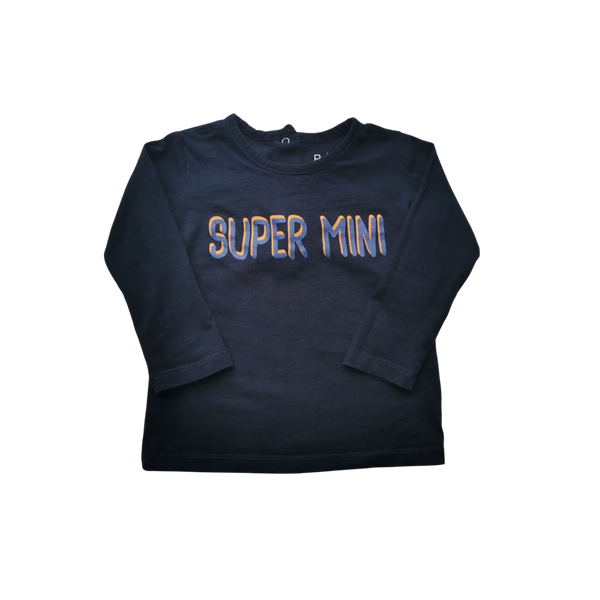 T-Shirt bleu "Super Mini" manches longues