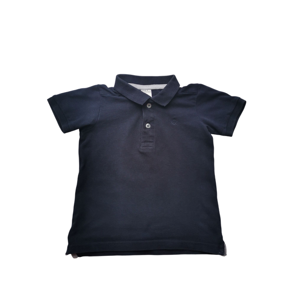 Polo bleu manches courtes