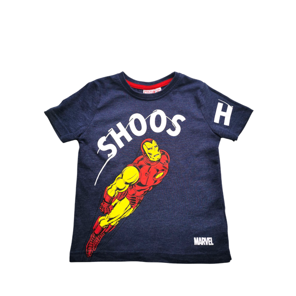 T-Shirt bleu manches courtes