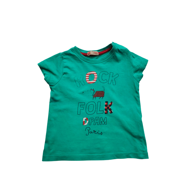 T-Shirt vert manches courtes