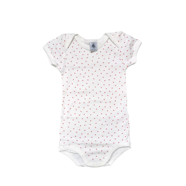 Body blanc à motifs manches courtes