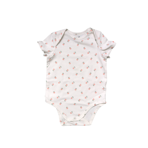 Body blanc à motifs manches courtes
