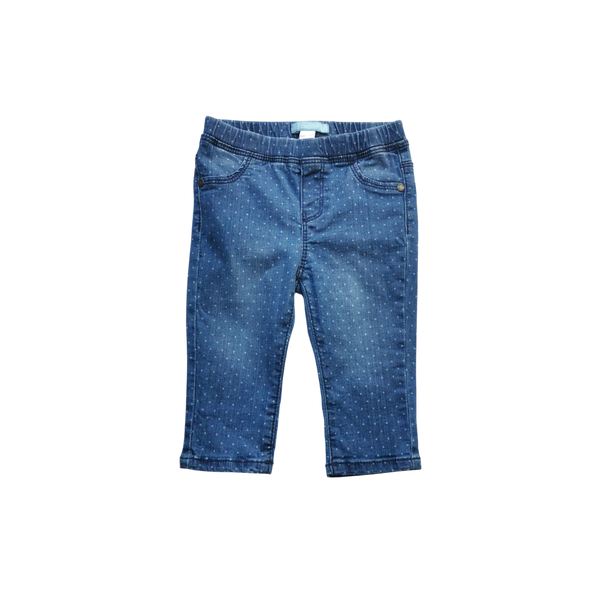 Jegging à pois blanc
