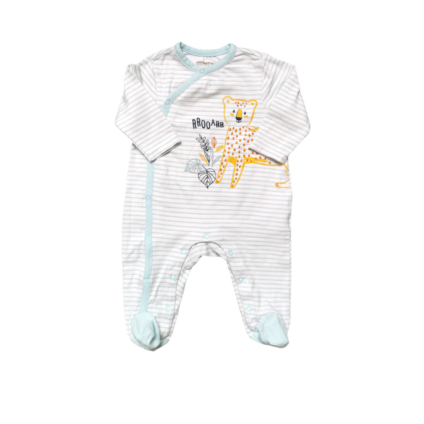 Pyjama rayé bleu une pièce