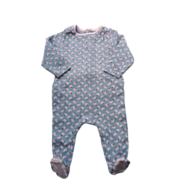Pyjama bleu à motifs une pièce