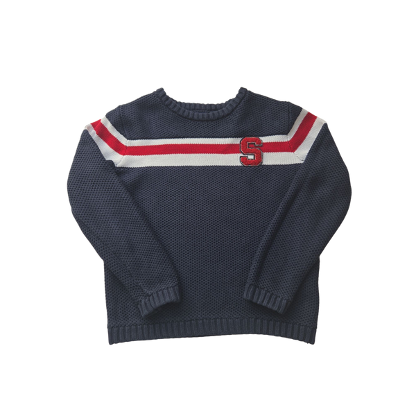 Pull bleu en maille