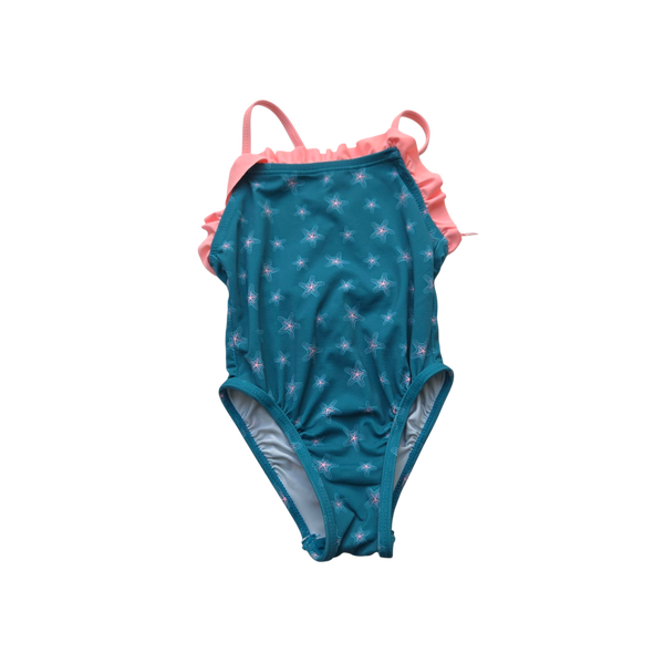 Maillot une pièce bleu et rose