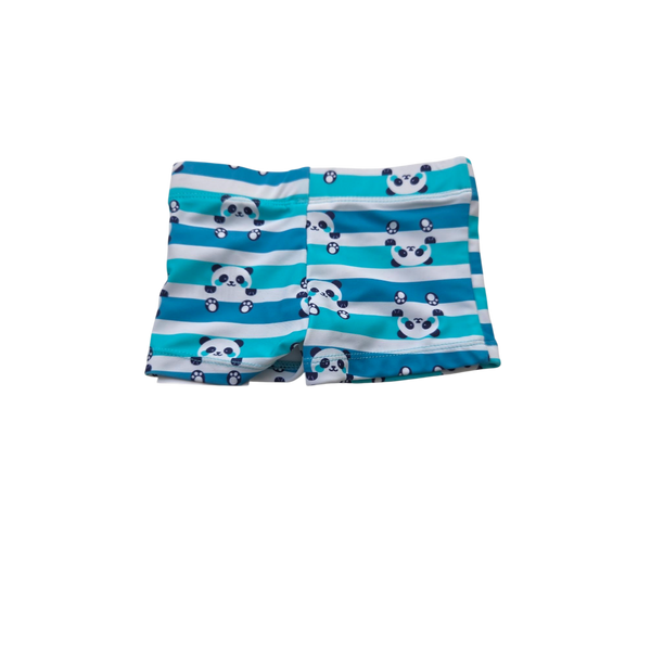 Short de bain bleu à motifs