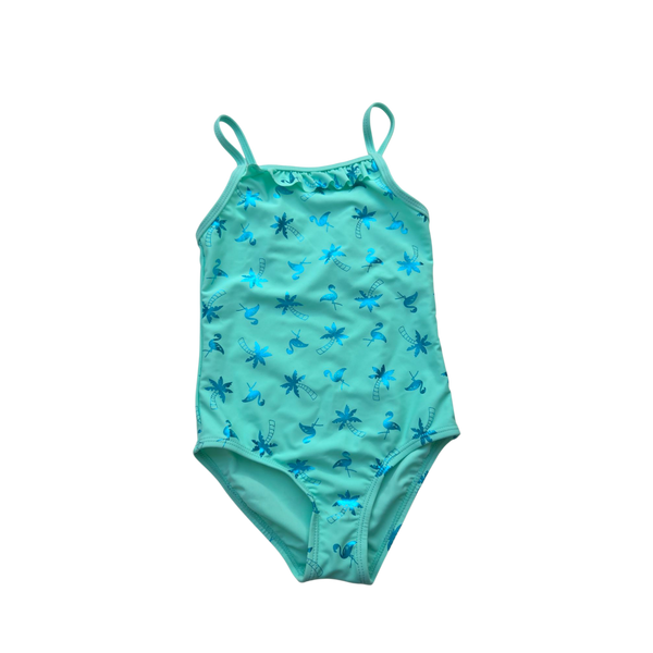 Maillot de bain une pièce bleu turquoise à motifs