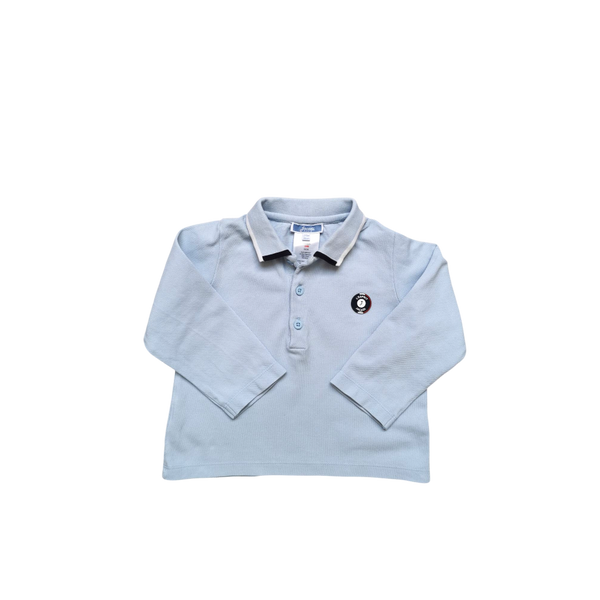 Polo bleu clair manches longues