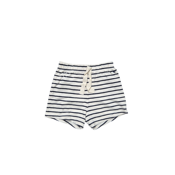 Short marinière bleu et écru