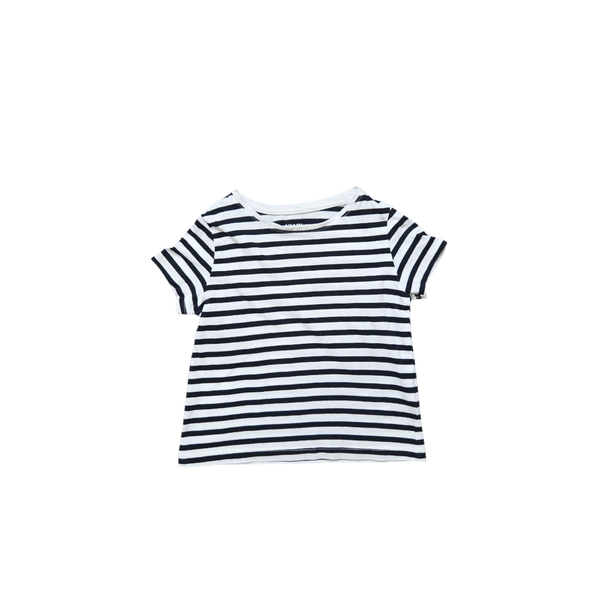 T-Shirt rayé noir et blanc manches courtes