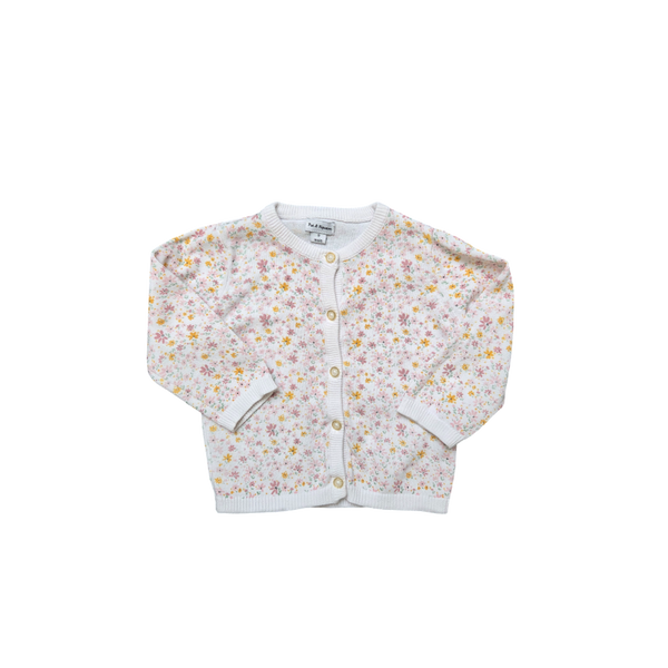 Gilet blanc fleuri