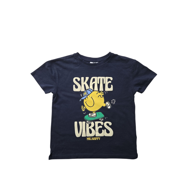 T-Shirt bleu marine manches courtes