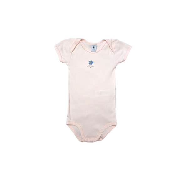 Body rose manches courtes