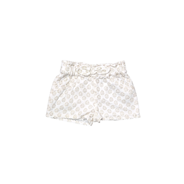 Short beige brodé