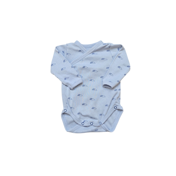 Body bleu manches longues
