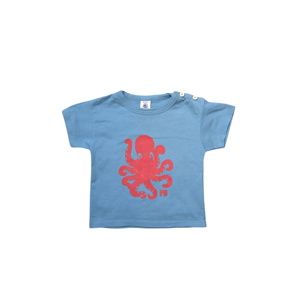 T-Shirt bleu manches courtes