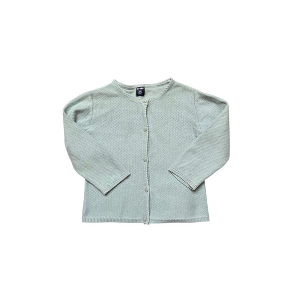 Gilet en maille vert d'eau