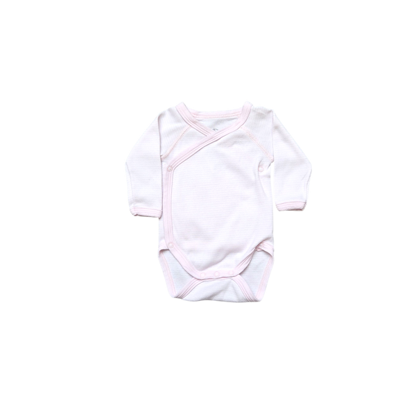 Body rayé rose forme croisée