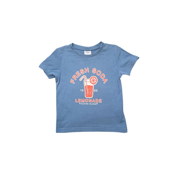 T-Shirt  bleu manches courtes