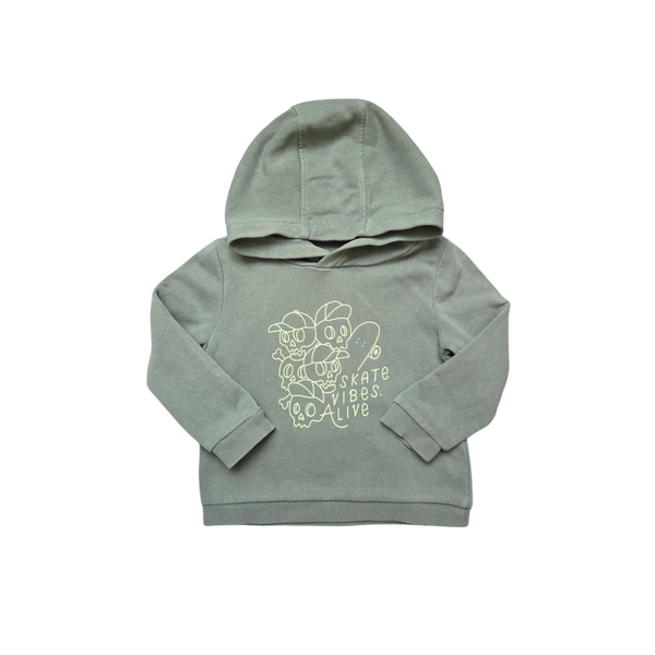Sweat vert à capuche