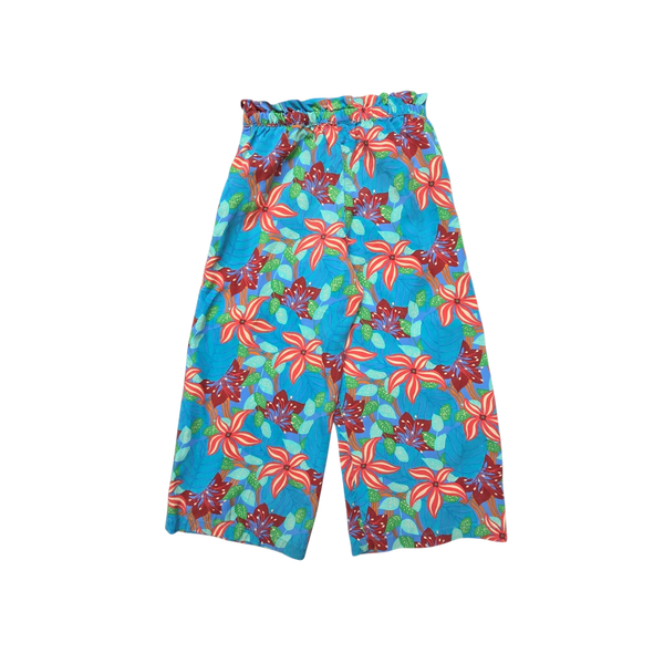 Pantalon fluide à fleurs